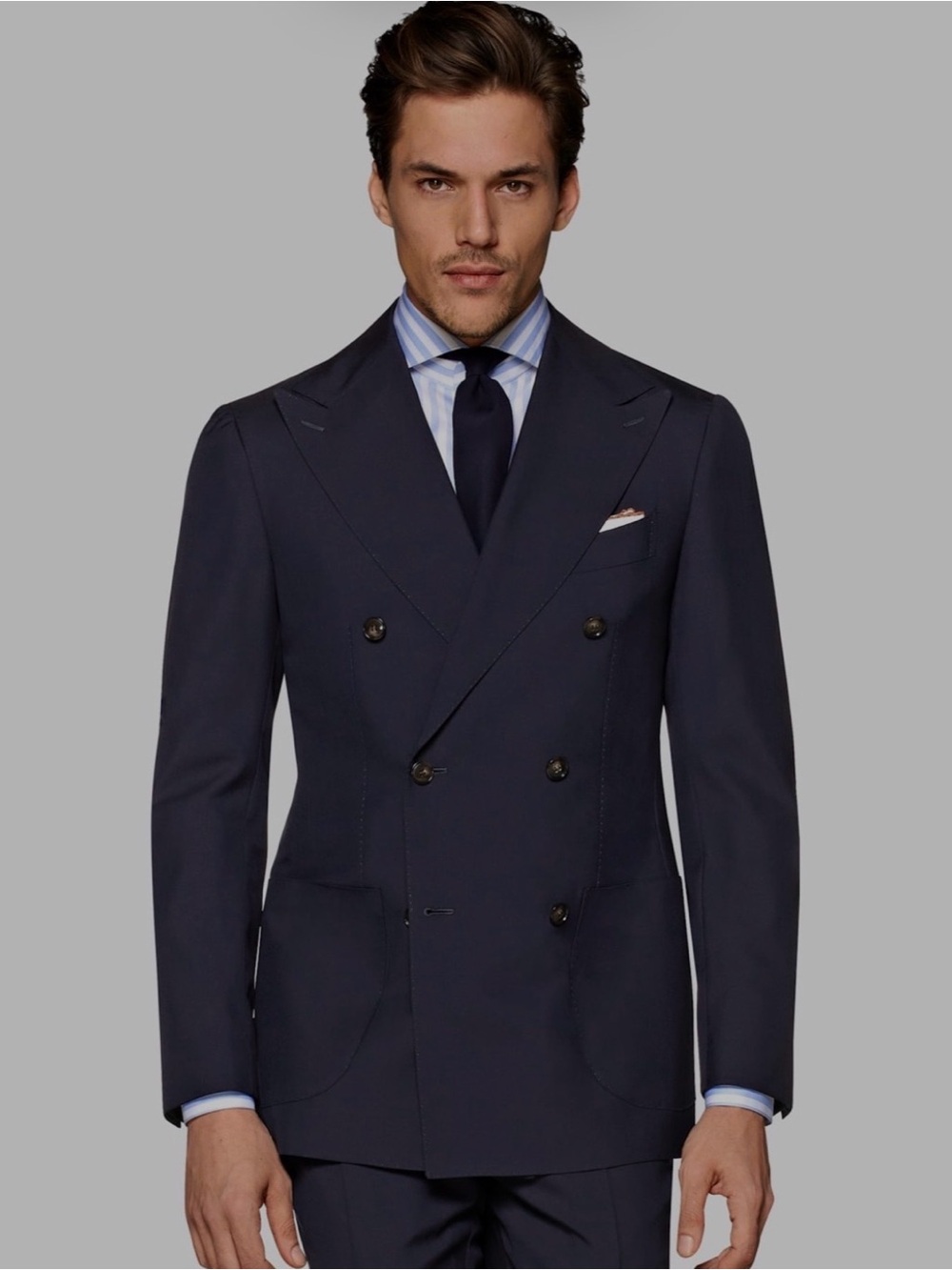 Suitsupply Men's Double-Breasted Navy Suit